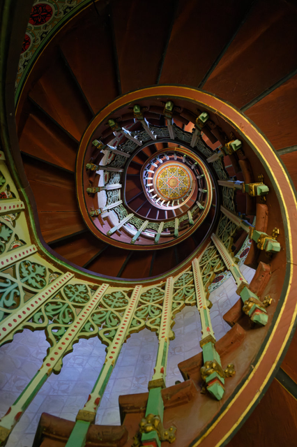 Escalier chateau Abbadia