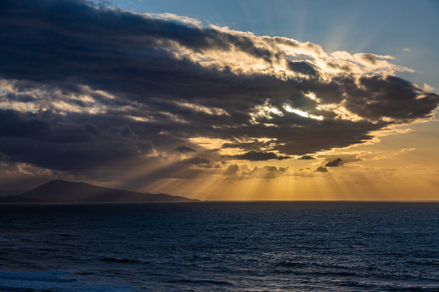 Soleil couchant à Bidart